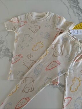 Kids’ Easter Bunny Snug Fit Cotton Pajamas Bunnies & Chicks Size 4